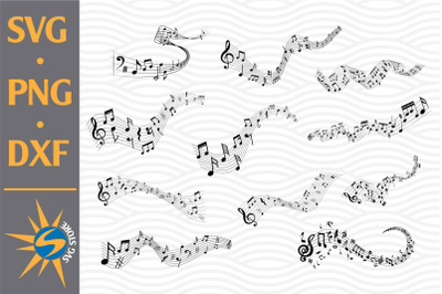 Music Note Wing SVG&2C; PNG&2C; DXF Digital Files Include