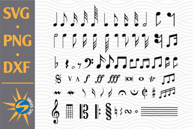 Music Note SVG&2C; PNG&2C; DXF Digital Files Include