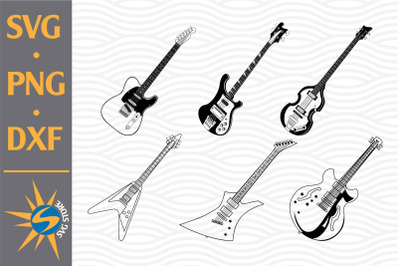 Guitar SVG&2C; PNG&2C; DXF Digital Files Include