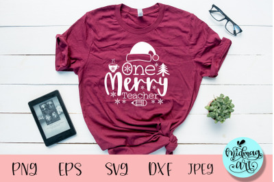 One merry teacher svg, christmas svg