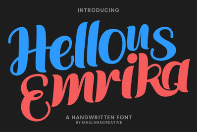 Hellous Emrika Handwritten Font