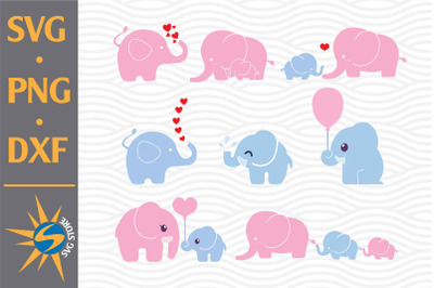 Cute Elephant SVG, PNG, DXF Digital Files Include