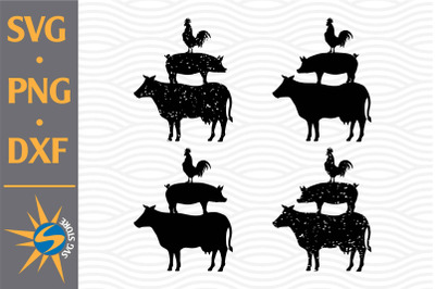 Farm Animal SVG&2C; PNG&2C; DXF Digital Files Include