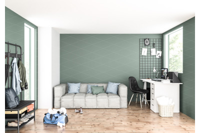 Interior scene artwork background interior mockup