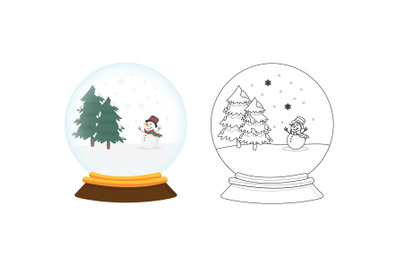 Christmas Snowball Fill Outline Icon