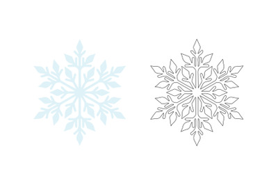 Christmas Snowflake Fill Outline Icon