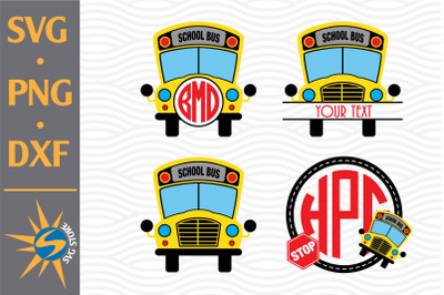 School Bus MonogramSchool Bus Monogram SVG, PNG, DXF Digital Files Inc