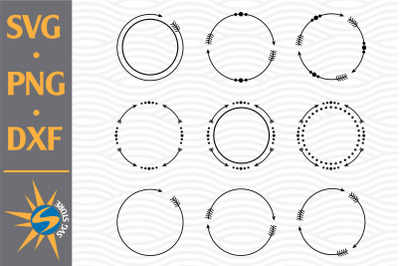 Circle Arrow SVG, PNG, DXF Digital Files Include