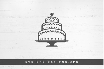 Wedding cake icon isolated on white background vector illustration. SV