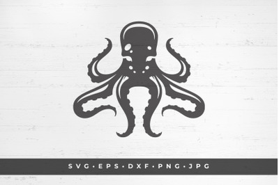 Octopus icon isolated on white background vector illustration. SVG, PN