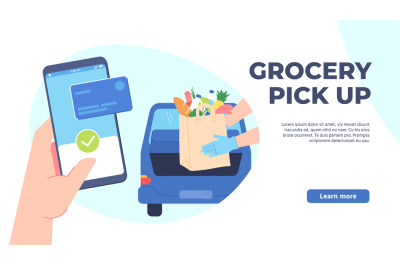 Grocery pickup. Safe shopping in store, order online and curbside pick