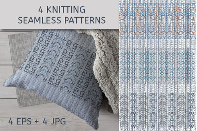 4 Knitted patterns with elastic band