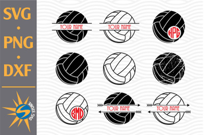 Volleyball Monogram SVG&2C; PNG&2C; DXF Digital Files Include