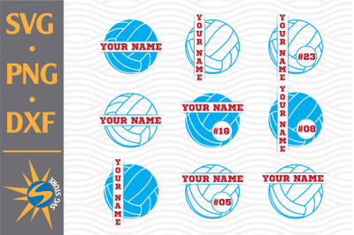 Volleyball Monogram SVG, PNG, DXF Digital Files Include