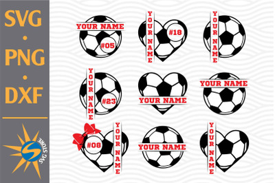 Soccer Monogram SVG, PNG, DXF Digital Files Include