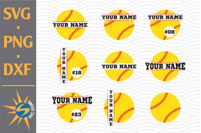 Split Softball SVG, PNG, DXF Digital Files Include