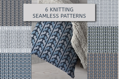 6 Knitted patterns with elastic band