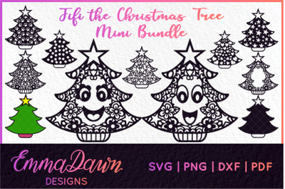 FIFI THE CHRISTMAS TREE MINI BUNDLE MANDALA ZENTANGLE DESIGNS
