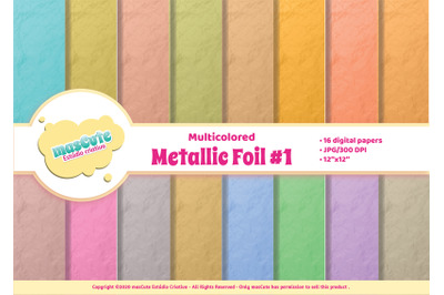 Digital Paper Pack - Metalic foil 1