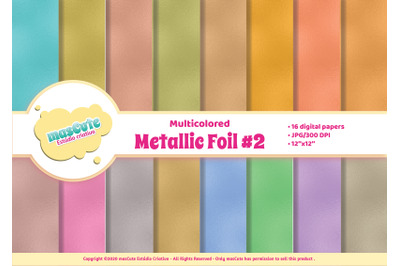 Digital Paper Pack - Metalic foil 2