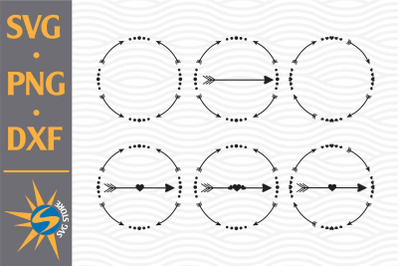 Circle Arrow SVG, PNG, DXF Digital Files Include