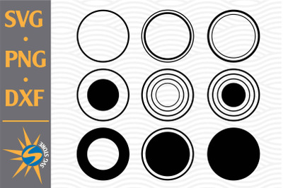 Circle Silhouette SVG, PNG, DXF Digital Files Include