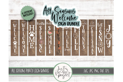All Seasons Welcome Sign Bundle SVG, Bundle Welcome Signs,