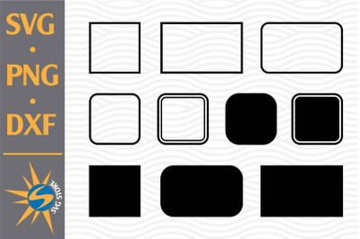 Rectangle Silhouette SVG, PNG, DXF Digital Files Include