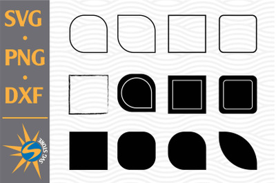 Square Silhouette SVG, PNG, DXF Digital Files Include