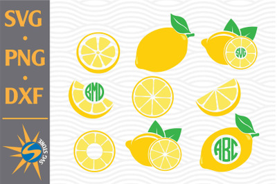 Lemon Monogram SVG&2C; PNG&2C; DXF Digital Files Include