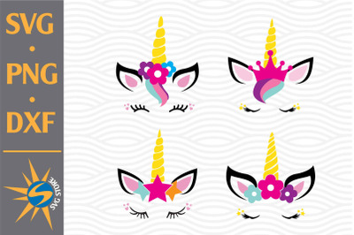 Unicorn Head SVG, PNG, DXF Digital Files Include