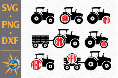 Tractor Monogram SVG, PNG, DXF Digital Files Include