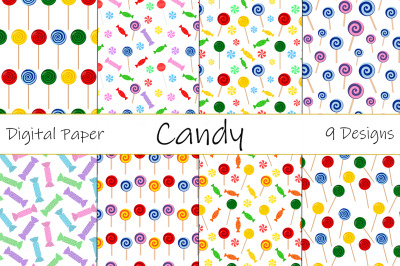 Candy pattern. Lollipop pattern. Candy graphics. Candy SVG