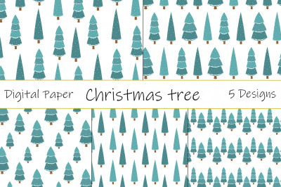 Christmas trees pattern. Christmas pattern. Christmas SVG