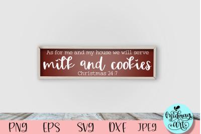 We will serve milk and cookies sign svg, winter sign svg