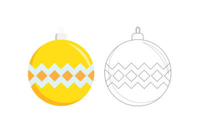 Christmas Tree Ball  Fill Outline Icon