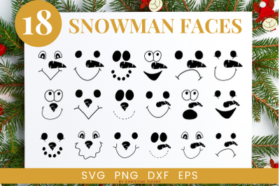 Snowman Faces SVG, Christmas SVG