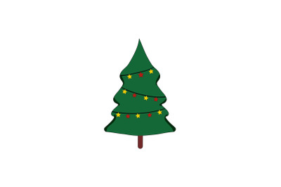 Christmas Tree With Star Decor Christmas Icon