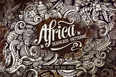 Africa Graphic Doodles Patterns