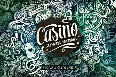 Casino Graphic Doodles Patterns