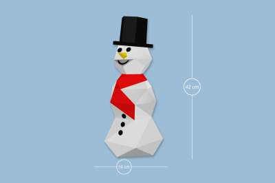 DIY Christmas Snowman - 3d papercraft
