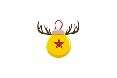 Reindeer Christmas Ball Christmas Icon