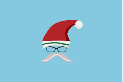 Santa Hat With Glasses Christmas Icon