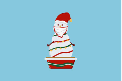 Masked Snowman Christmas Icon