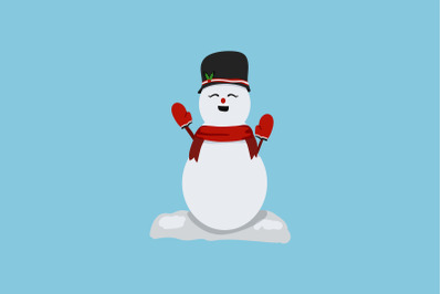 Happy Snowman Christmas Icon