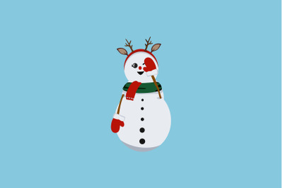 Shy Snowman Christmas Icon