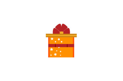 Orange Gift Christmas Icon