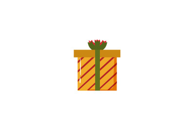 Red Stripes Gift Christmas Icon