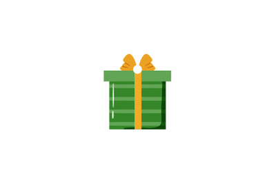 Green Stipe Pattern Gift Christmas Icon