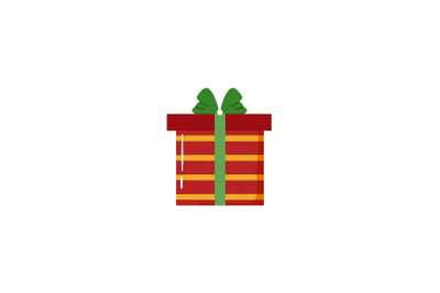 Maroon Gift Christmas Icon